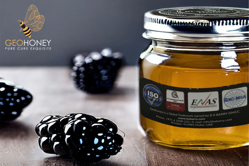 Cultural significance and health benefits of blackberry honey, while also showcasing its unique taste and texture.